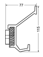kapstok aluminium f1/eikenhout hermeta-3 kapstok aluminium f1/eikenhout hermeta-3