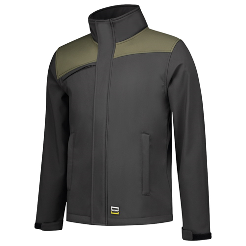 Jack Softshell Bicolor Naden Tricorp - 402021 DONKERGRIJS/ARMY XL Jack Softshell Bicolor Naden Tricorp - 402021 DONKERGRIJS/ARMY XL