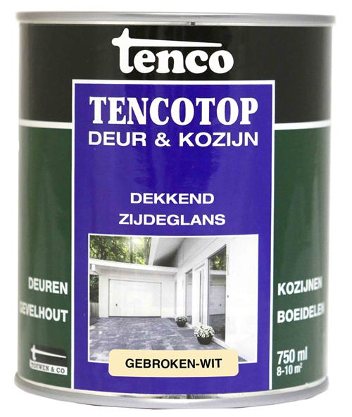 Beits Dekkend Zijdeglans Gebroken Wit - TENCOTOP  750ML Beits Dekkend Zijdeglans Gebroken Wit - TENCOTOP  750ML