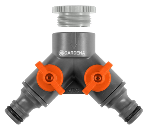Tweewegventiel Oranje/Grijs Gardena - 00936-20 1/2'' - 3/4'' Tweewegventiel Oranje/Grijs Gardena - 00936-20 1/2'' - 3/4''