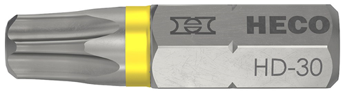 Schroefbit Heco-Drive - HD30 (T30) 25MM 1/4" GEEL Schroefbit Heco-Drive - HD30 (T30) 25MM 1/4" GEEL