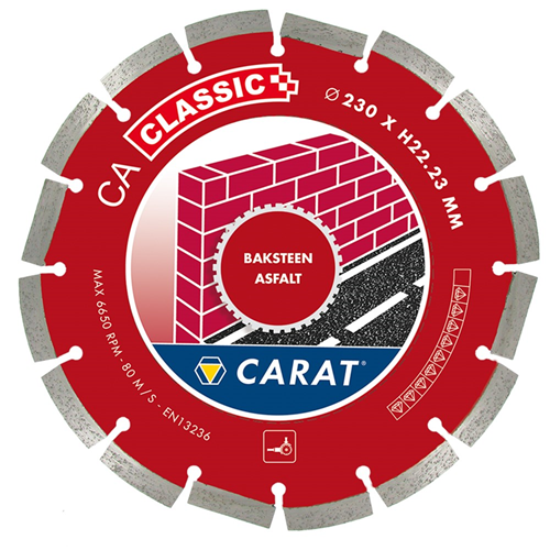 Diamantzaagblad Droog Carat Classic - CAC 230X22.23MM Diamantzaagblad Droog Carat Classic - CAC 230X22.23MM