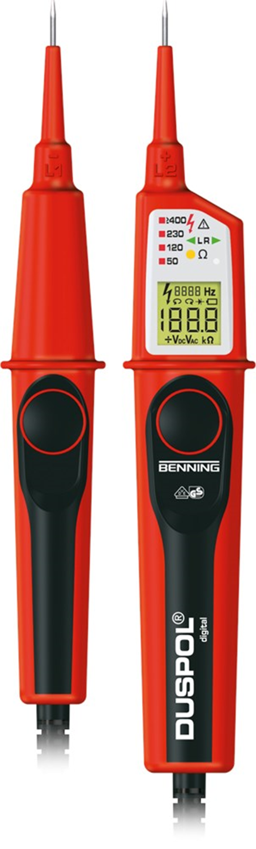 Spanningzoeker Digitaal Duspol - AC 1000V / DC 1200V Spanningzoeker Digitaal Duspol - AC 1000V / DC 1200V