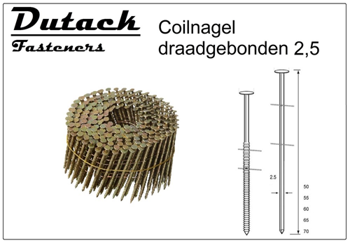 Spoelnagels Ring Rvs Dutack - 2.5X50MM Spoelnagels Ring Rvs Dutack - 2.5X50MM