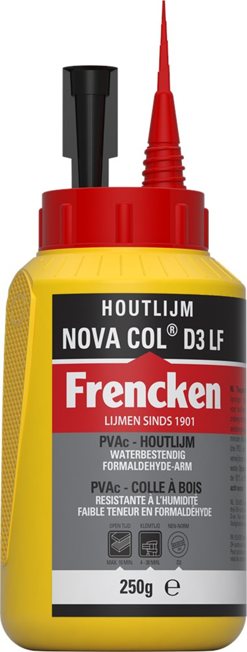 Houtlijm Waterbestendig Frencken - NOVA COL D3 FL 250G Houtlijm Waterbestendig Frencken - NOVA COL D3 FL 250G