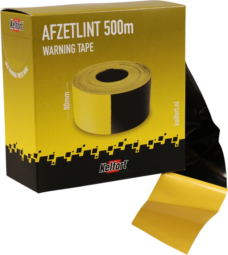 afzetlint zwart/geel kelfort afzetlint zwart/geel kelfort