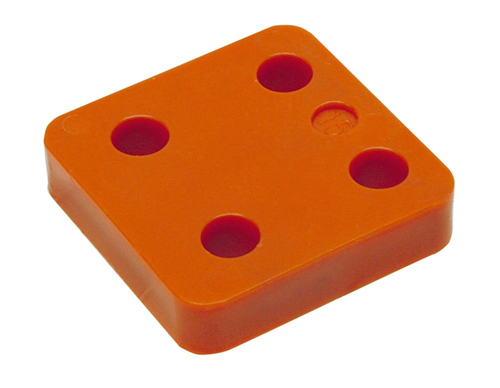 Stel/Drukplaat Kunststof - 70X70X15MM ORANJE Stel/Drukplaat Kunststof - 70X70X15MM ORANJE
