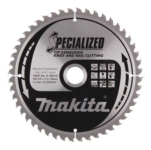 Cirkelzaagblad Hm Makita - 235X2.3X30MM 48T ATB Cirkelzaagblad Hm Makita - 235X2.3X30MM 48T ATB