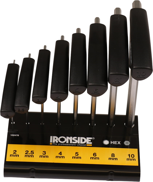 Inbussleutelset Kogel Met Rek Ironside - 8-DELIG Inbussleutelset Kogel Met Rek Ironside - 8-DELIG