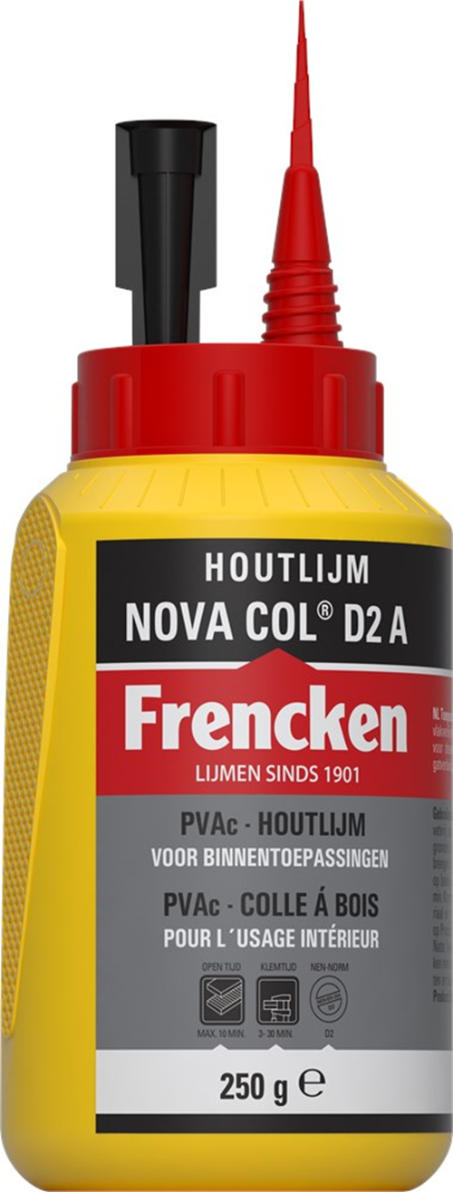 Houtlijm Vochtbestendig Frencken - NOVA COL D2 A 250G Houtlijm Vochtbestendig Frencken - NOVA COL D2 A 250G