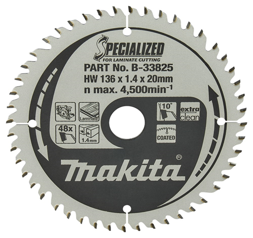 Cirkelzaagblad Hm Makita - 136X1.4X20MM 48T ATAF Cirkelzaagblad Hm Makita - 136X1.4X20MM 48T ATAF