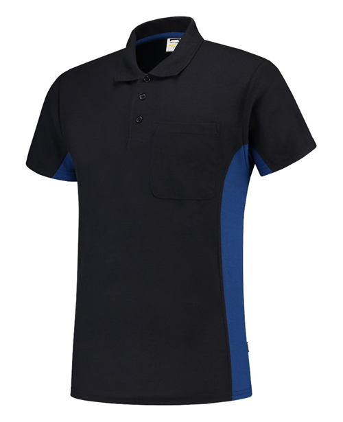 Poloshirt Bicolor Borstzak Tricorp - 202002 NAVY/ROYAL BLUE XL Poloshirt Bicolor Borstzak Tricorp - 202002 NAVY/ROYAL BLUE XL