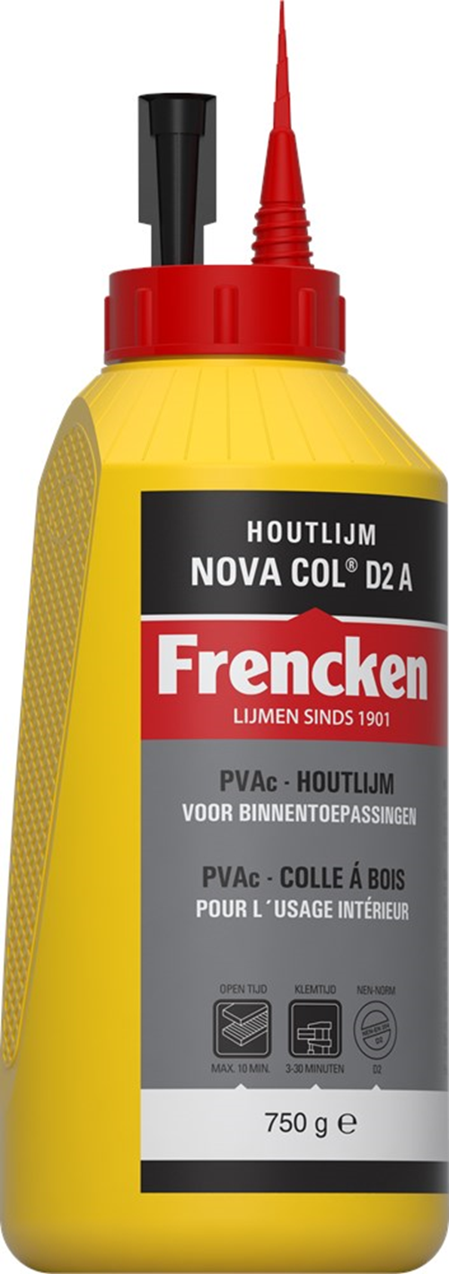 Houtlijm Vochtbestendig Frencken - NOVA COL D2 A 750G Houtlijm Vochtbestendig Frencken - NOVA COL D2 A 750G