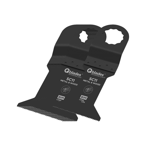 Multizaagblad Bimetaal Qblades Sc 12K - SC11 45X60MM SET à 10+1 ST Multizaagblad Bimetaal Qblades Sc 12K - SC11 45X60MM SET à 10+1 ST