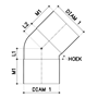 bocht pvc grijs rwa-4 bocht pvc grijs rwa-4