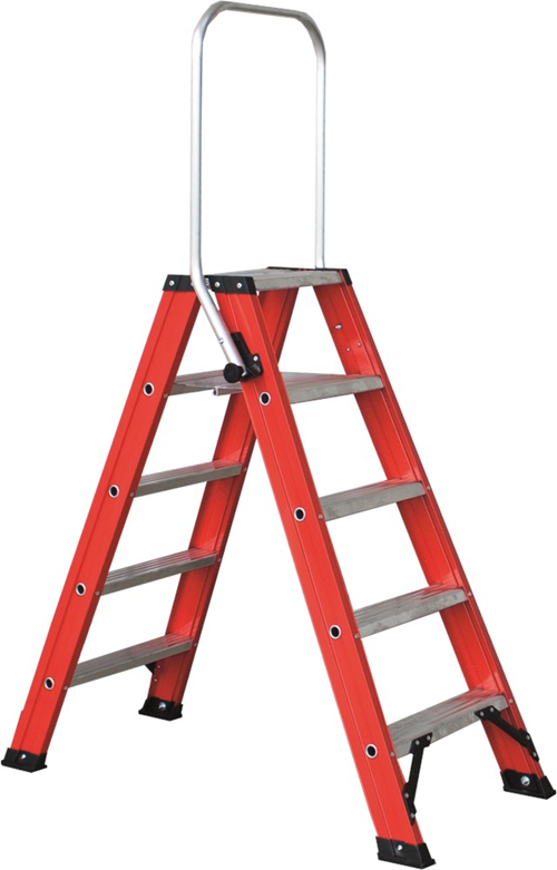 Dubbele Trap Aluminium Gecoat Kelfort - MAGNUS 2X 5 TREDEN +KLAPBEUGEL Dubbele Trap Aluminium Gecoat Kelfort - MAGNUS 2X 5 TREDEN +KLAPBEUGEL