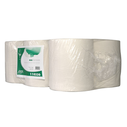 Poetspapier 1-Laags Euro Midi - 200MM X 300M WIT Poetspapier 1-Laags Euro Midi - 200MM X 300M WIT