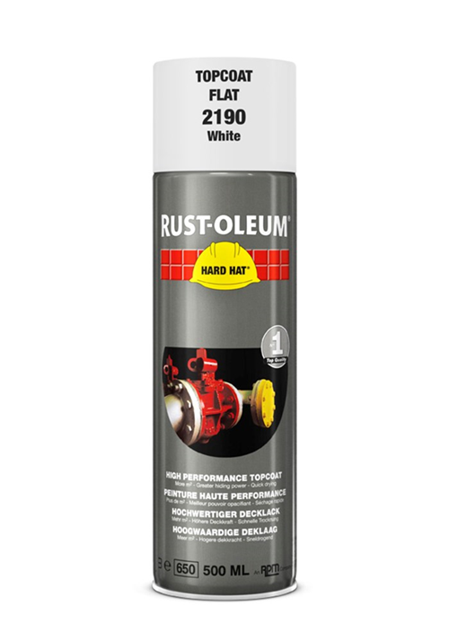 Deklaag Hardhat Rust-Oleum - 2190 500ML WIT MAT Deklaag Hardhat Rust-Oleum - 2190 500ML WIT MAT