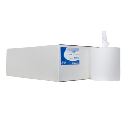 Poetspapier 2-Laags Euro Midi - 200MM X 160M WIT Poetspapier 2-Laags Euro Midi - 200MM X 160M WIT