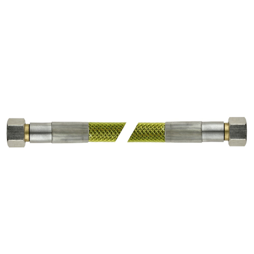 Gasslang Flexibel Rvs - 1000MM M24 BI GEEL Gasslang Flexibel Rvs - 1000MM M24 BI GEEL
