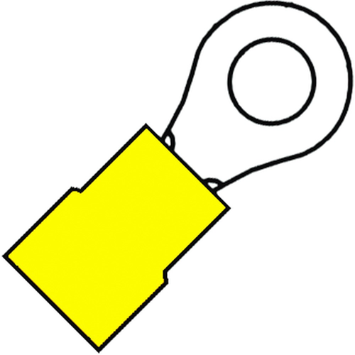 Kabelschoen Ring Geisoleerd Geel - M 8  4.0-6.0MM2 Kabelschoen Ring Geisoleerd Geel - M 8  4.0-6.0MM2