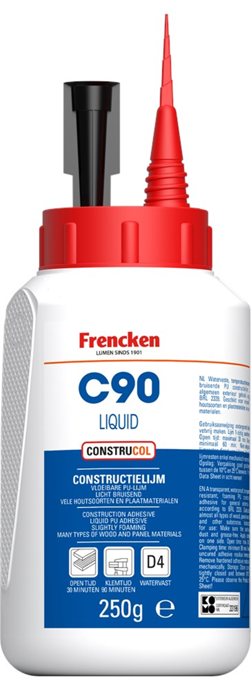 Constructielijm Watervast Frencken - D4 C90 250G Constructielijm Watervast Frencken - D4 C90 250G
