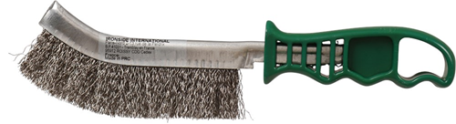 Staalborstel Gebogen Ironside - 265X140X25MM GROEN Staalborstel Gebogen Ironside - 265X140X25MM GROEN