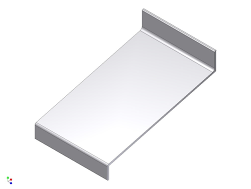 Waterslagprofiel Aluminium Brute - 120MM 15° 6M Waterslagprofiel Aluminium Brute - 120MM 15° 6M