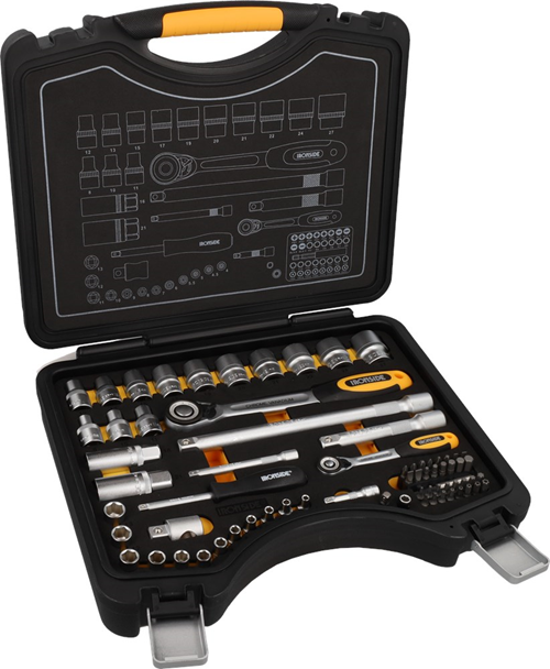 Dopsleutel-/Bitset Ironside - 70-DELIG 1/4'' + 1/2'' Dopsleutel-/Bitset Ironside - 70-DELIG 1/4'' + 1/2''