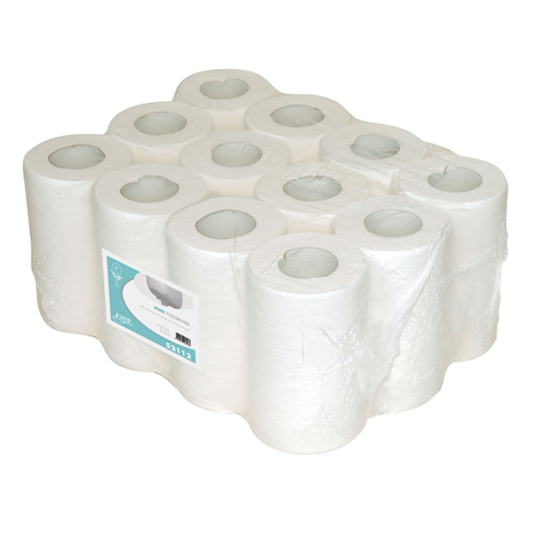 Poetspapier 1-Laags Euro Mini - 200MM X 120M WIT Poetspapier 1-Laags Euro Mini - 200MM X 120M WIT