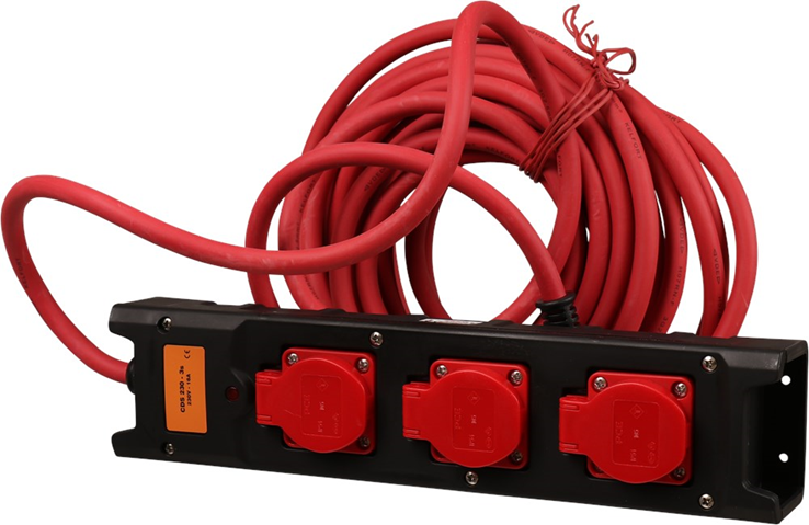 verdeelblok nylon 3-voudig met kabel verdeelblok nylon 3-voudig met kabel