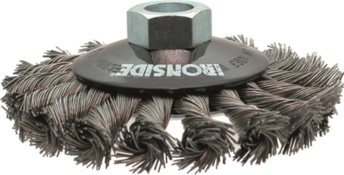 Kegelborstel Ironside - Ø100MM DRAAD 0.5MM M14 Kegelborstel Ironside - Ø100MM DRAAD 0.5MM M14