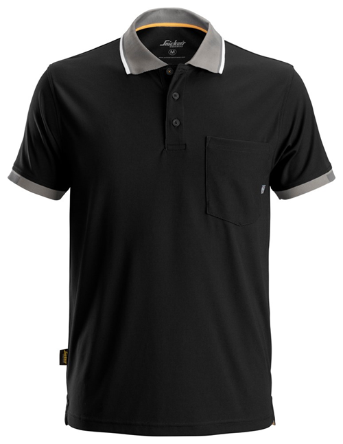 Poloshirt Allroundwork Snickers - 2724 ZWART/GRIJS XL Poloshirt Allroundwork Snickers - 2724 ZWART/GRIJS XL