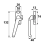 raamsluiting aluminium wit axa-7 raamsluiting aluminium wit axa-7
