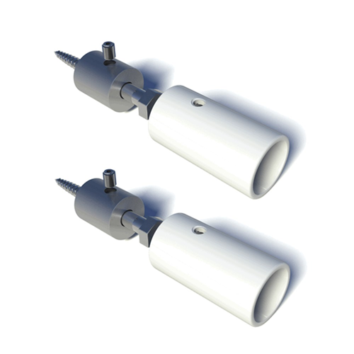 Steunen Barrierestang Wit Secubar - TWIST NOK SET à 2 STUKS Steunen Barrierestang Wit Secubar - TWIST NOK SET à 2 STUKS