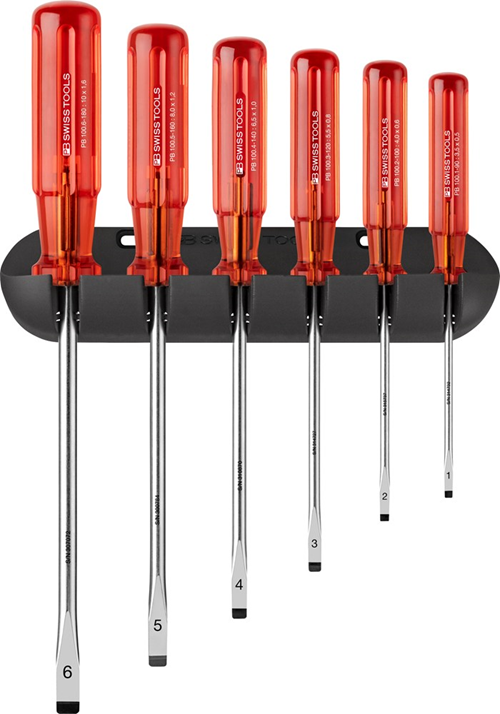 Schroevendraaierset Zaagsnede Pb Swiss - PB 240 6-DELIG SL1/2/3/4/5/6 Schroevendraaierset Zaagsnede Pb Swiss - PB 240 6-DELIG SL1/2/3/4/5/6