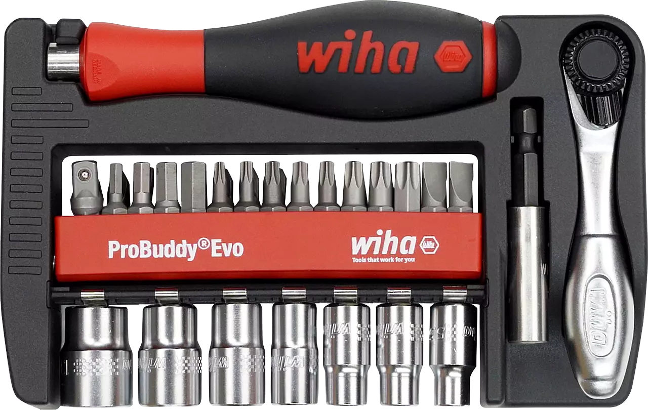 Bit- Dopsleutelset Wiha - 49-DELIG ProBuddy EVO