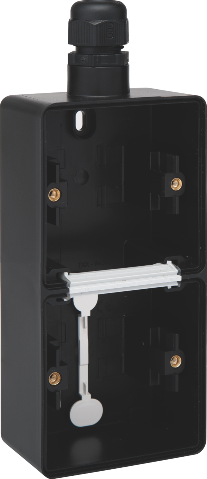 Opbouwdoos Dubbel Niko Hydro - 761-84251 ZWART IP55