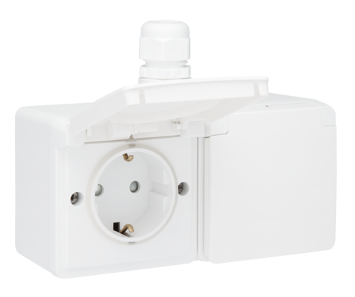 wandcontactdoos opbouw dubbel niko hydro-5