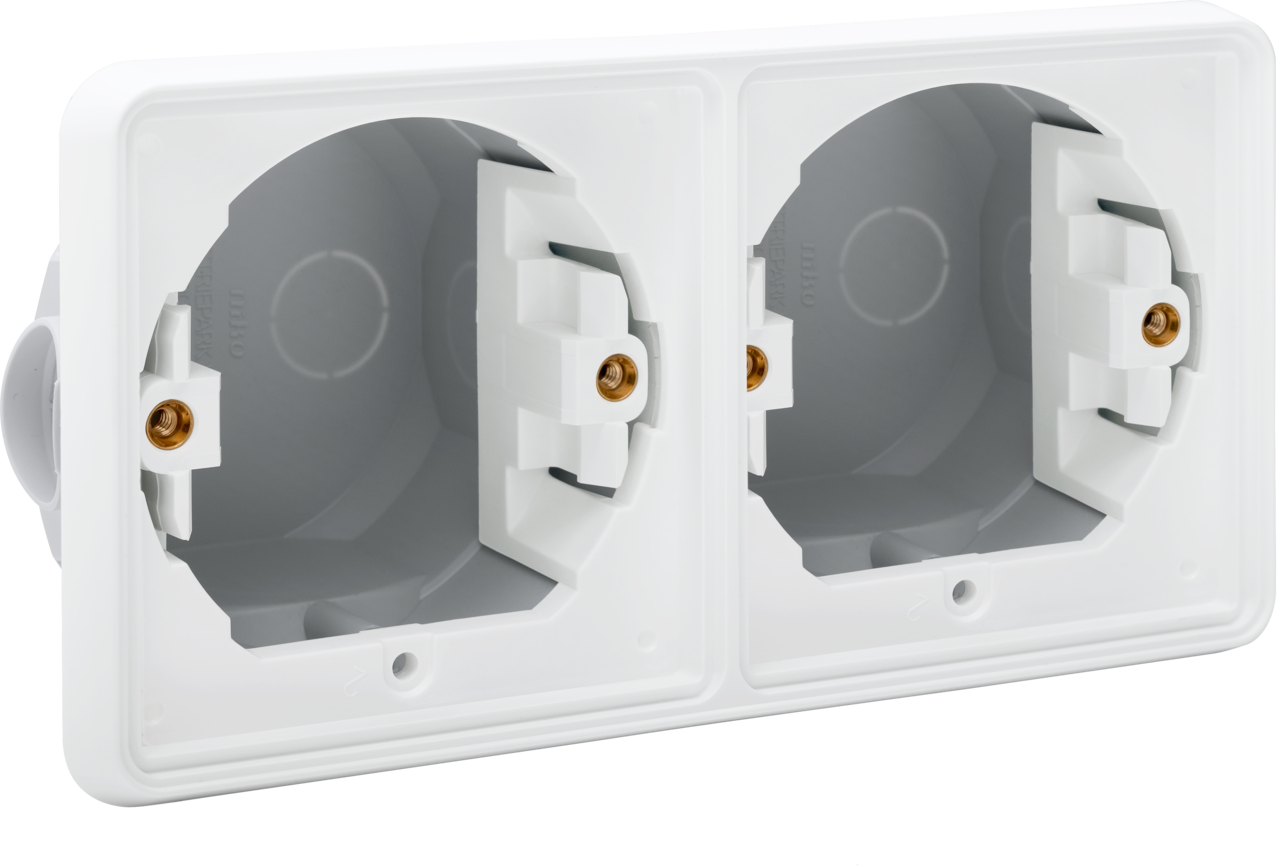 Inbouwkader Dubbel Niko Hydro - 701-75000 HYDRO WIT IP55