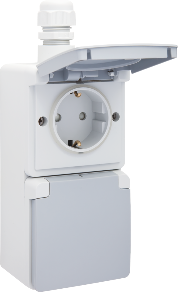 wandcontactdoos opbouw dubbel niko hydro-3