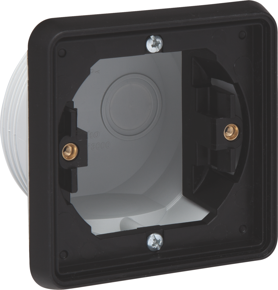 Inbouwkader Enkel Niko Hydro - 761-73000 ZWART IP55