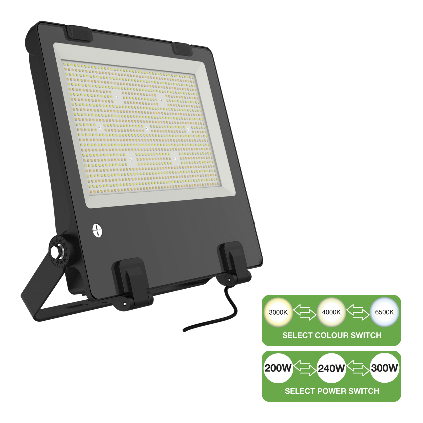 Bouwlamp Floodlight Led Klasse I Bailey - SWITCH 300W/42000Lm/IP66
