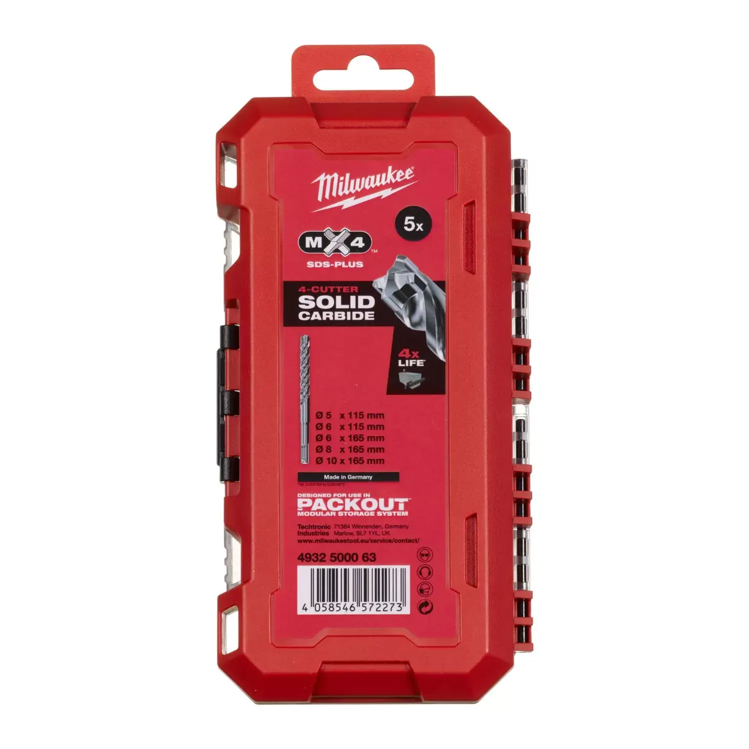 Hamerborenset Sds-Plus Milwaukee - MX4 5-DELIG 5-10MM