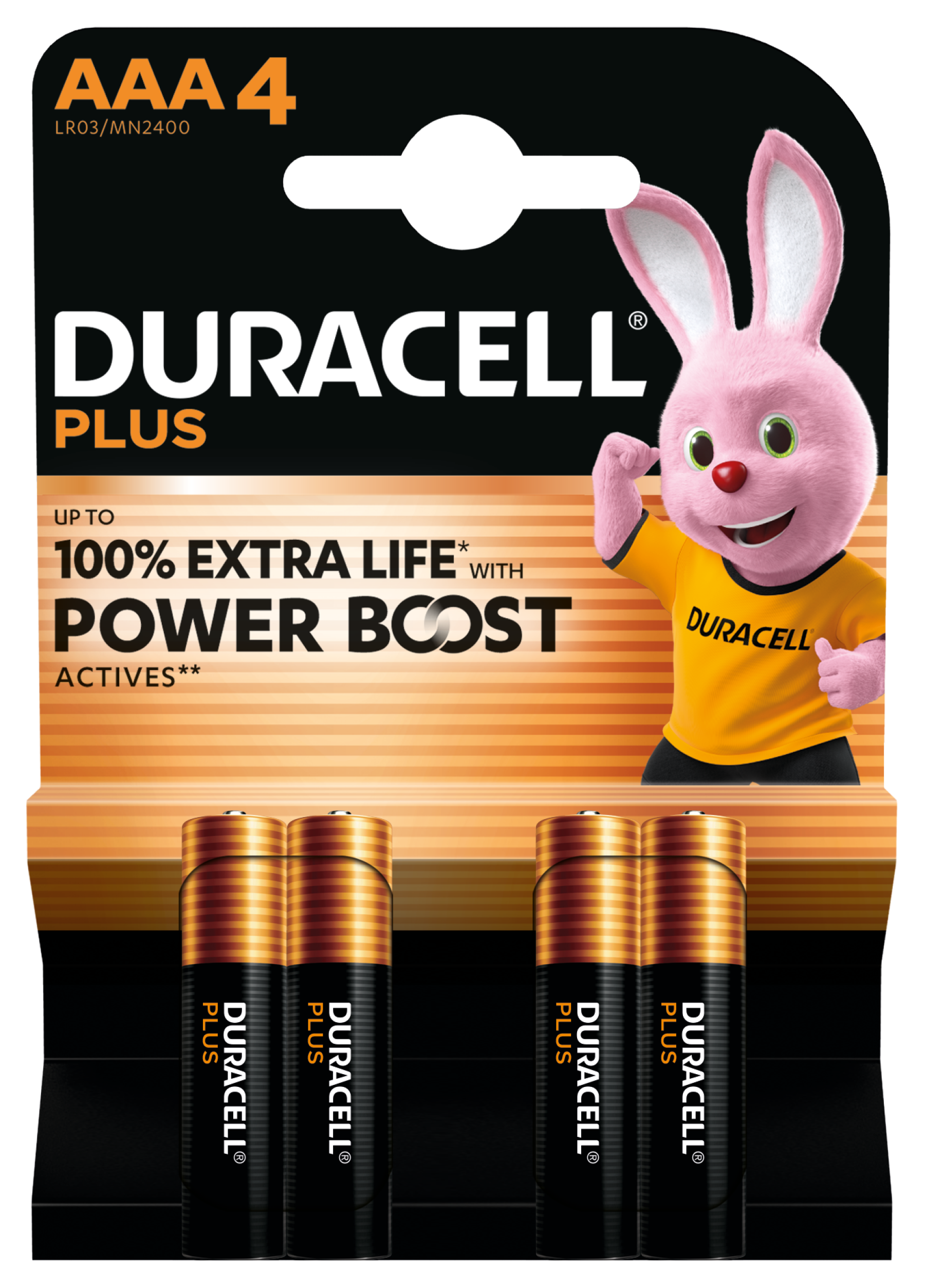 Batterijen Potlood Duracell Plus - AAA LR03 1.5V  SET à 4 STUKS