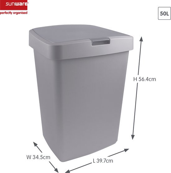 afvalbak met deksel 'plat'-3