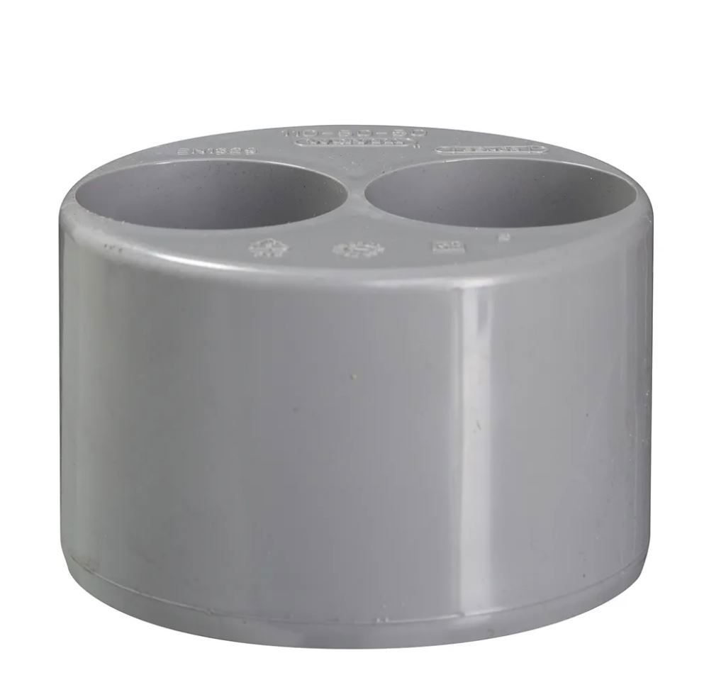 verloopring centrisch pvc grijs rwa