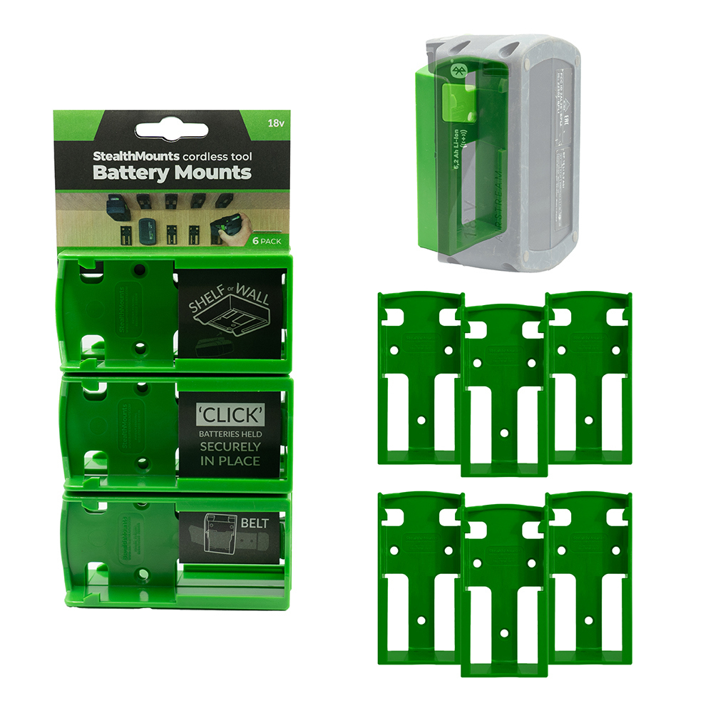 Accuhouder Stealthmounts - FESTOOL 18V SET à 6 STUKS