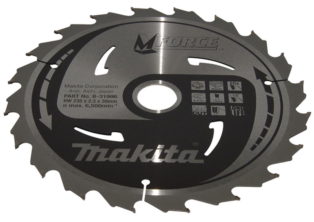 Cirkelzaagblad Hm Makita - 235X2.3X30MM 20T M-FORCE