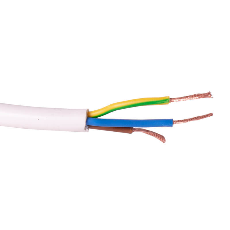 Mantelleiding Wit Pvc - H05VV-F 3X1.50MM2 25M